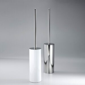 chic toilet brush holder chrome