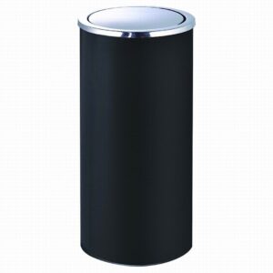 Flip top bin 24L black stainless steel