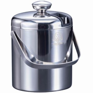 Ice bucket with concealed tong 1.2ltr chrome