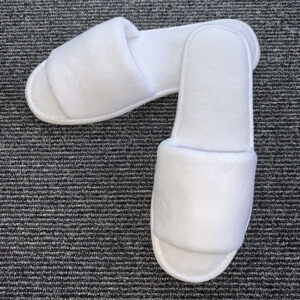Coral Fleece Slipper in paper bags - Open Toe 30cm EVA sole